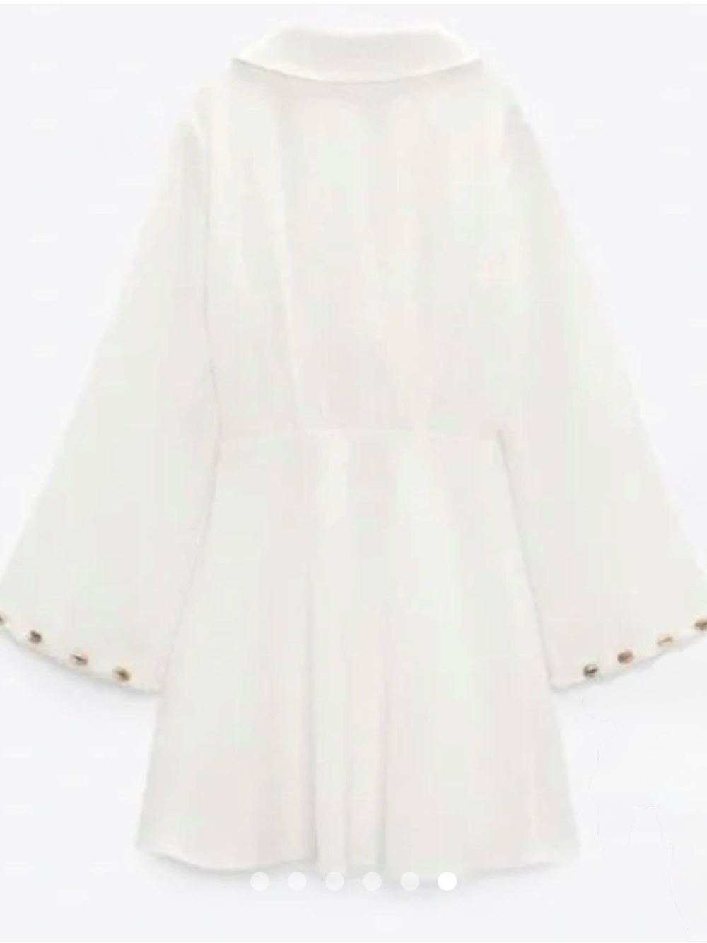 Zara White Knot-Front Mini Dress - Picture 3 of 4